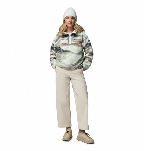 Джемпер флисовый женский Helvetia II Printed Cropped Half Snap