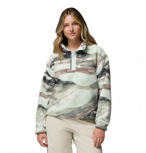 Джемпер флисовый женский Helvetia II Printed Cropped Half Snap