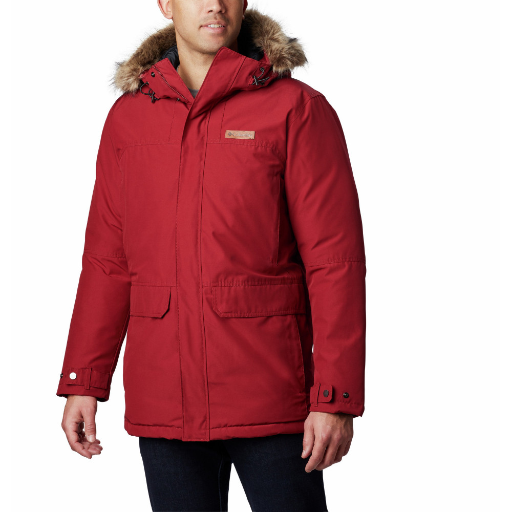 Куртка пуховая мужская Marquam Peak Parka красный цвет — купить за 20999  руб. в интернет-магазине Columbia