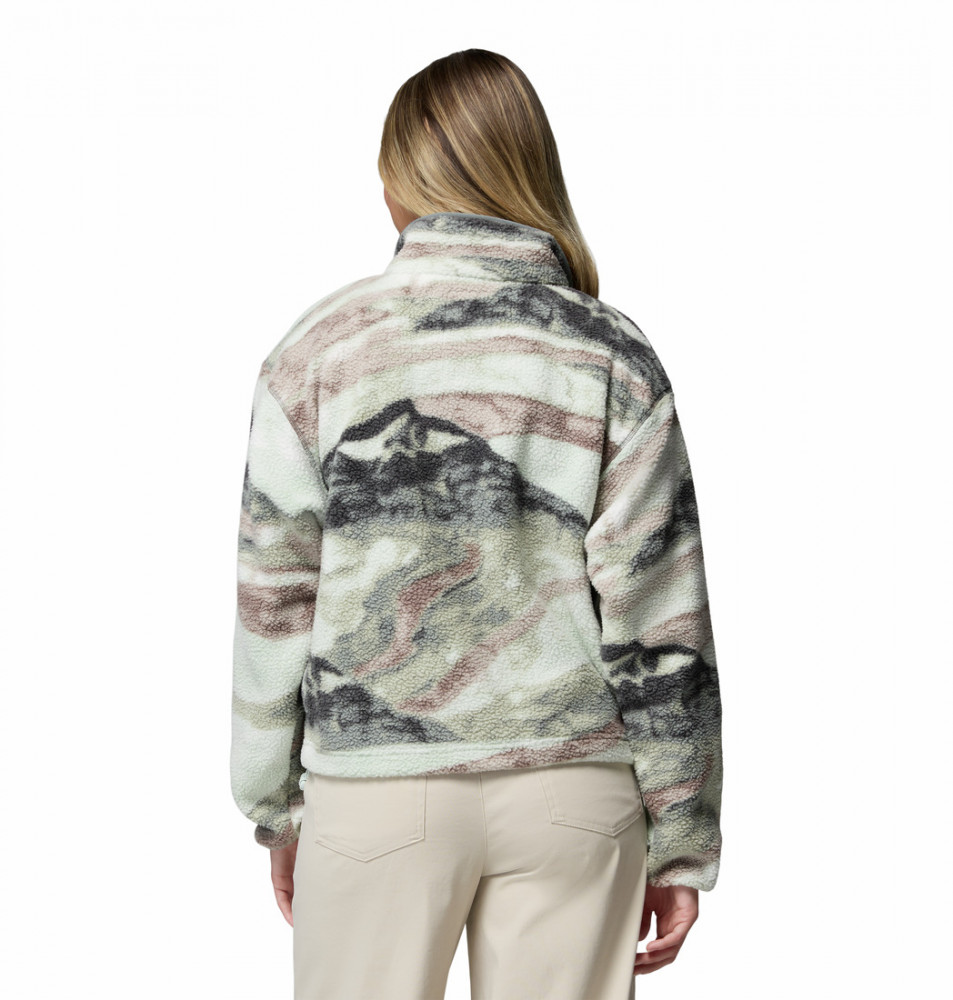 Джемпер флисовый женский Helvetia II Printed Cropped Half Snap - фото 3