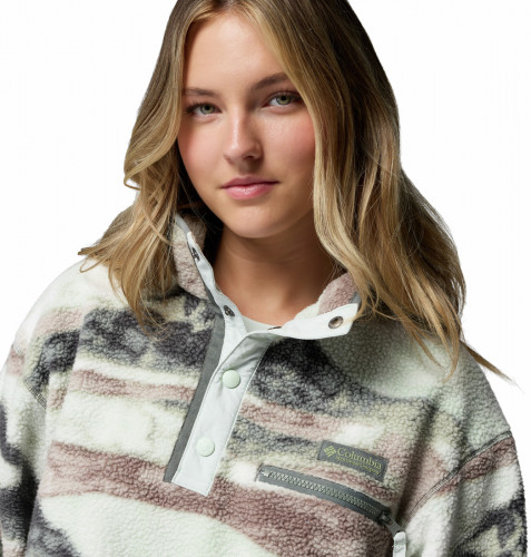 Джемпер флисовый женский Helvetia II Printed Cropped Half Snap