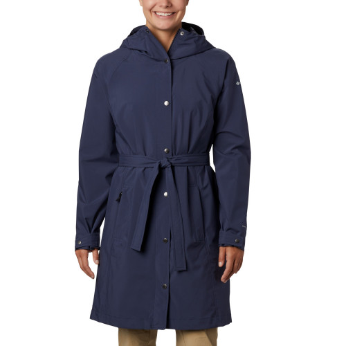columbia women's here and there insulated long rain jacket