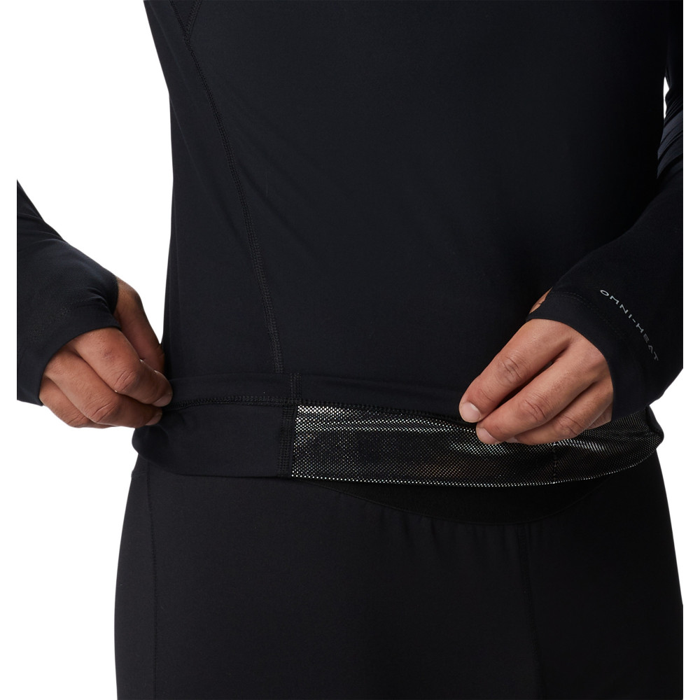 Термобелье верх мужское Midweight Stretch Long Sleeve Half Zip черный цвет— купить за 5599 руб. в интернет-магазине Columbia