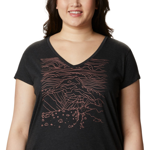 Футболка женская Hidden Lake V Neck Tee - фото 5