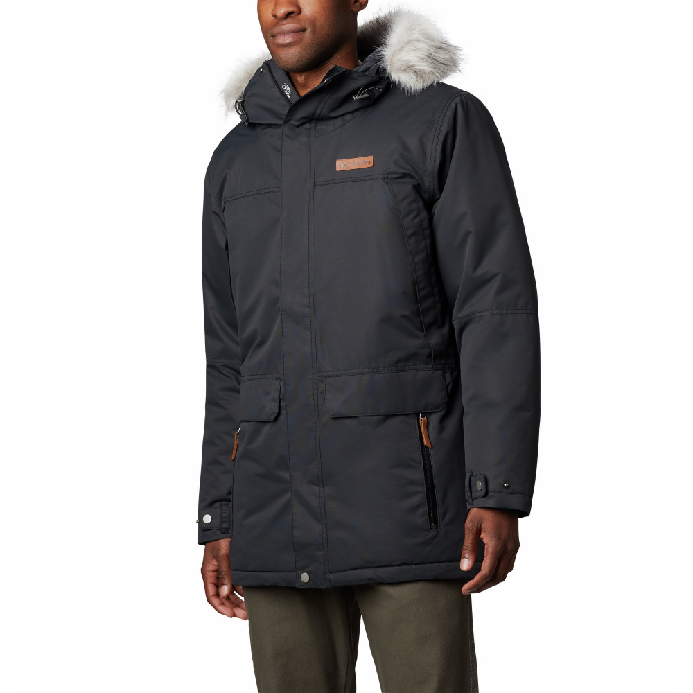 Куртка пуховая мужская South Canyon Long Down Parka чёрный цвет — купить за  27999 руб. в интернет-магазине Columbia