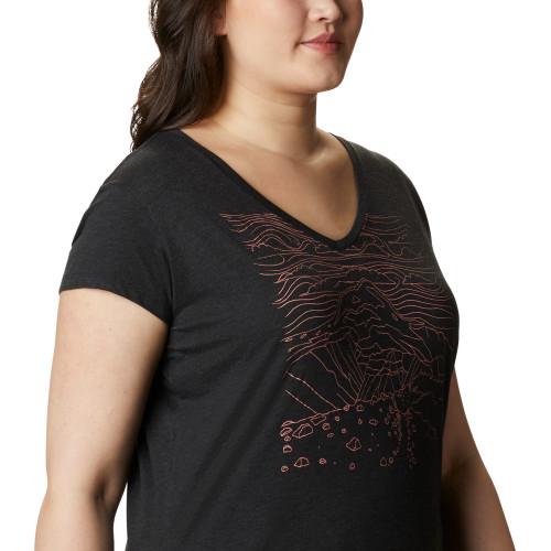 Футболка женская Hidden Lake V Neck Tee - фото 3