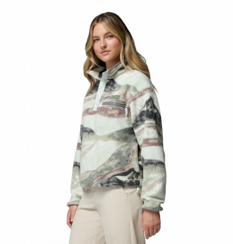 Джемпер флисовый женский Helvetia II Printed Cropped Half Snap