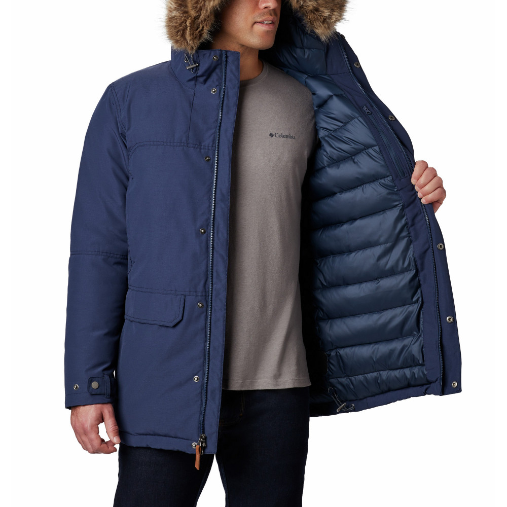 Entertain static difference Куртка пуховая мужская Marquam Peak Parka темно-синий цвет — купить за  20999 руб. в интернет-магазине Columbia
