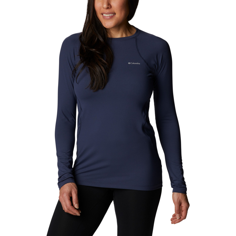 Термобелье верх женское Midweight Stretch Long Sleeve Top синий цвет —купить за 4599 руб. в интернет-магазине Columbia